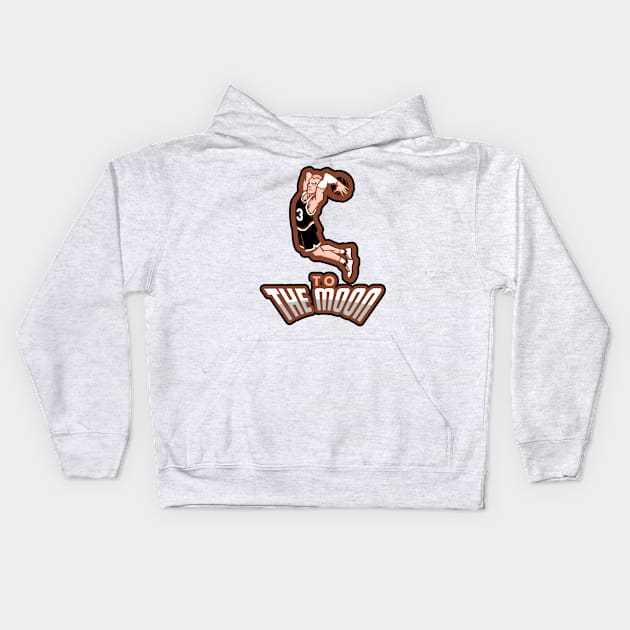 Spurs Basketball to the moon Kids Hoodie by YungBick